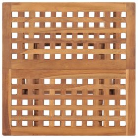 vidaXL Folding Patio Table 19.7"x19.7"x19.7" Solid Teak Wood