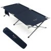 Extra Wide Folding Camping Bed with Carry Bag and Storage Bag