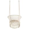 Hanging Hammock Chair with 330 Pounds Capacity and Cotton Rope Handwoven Tassels Design