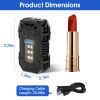 Mini Pocket Keychain Flashlight EDC Flashlight LED COB Portable Clip on Flashlight Waterproof Mini Powerful Flashlight with Magnet 8 Modes for Repairi