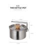 Outdoor multifunctional 304 stainless steel boiling kettle mountaineering portable coffee pot foldable fishing camping pot teapot