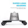 All terrain dual 1000*2 hub motor electric skateboard with 32mph max speed,25miles range,9600mah battery.