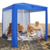 Outdoor Beach Canopy Tent with Detachable Sidewall and Folding Table