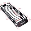 Rooftop Cargo Carrier Basket Motoring Roof Rack,Top Mount Roof Rack 64" black steel