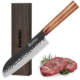 Professional Kiritsuke Santoku Chef Knife, 9 Inch Japanese Chef Knife, German High Carbon Stainless Steel EN1.4116 Chef Knife Meat & Sushi Knife Kitch (Option: Santoku Knife)