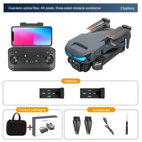 New Drone 4K Double Camera HD XT9 WIFI FPV Obstacle Avoidance Drone Optical Flow Me Four-axis Aircraft RC Helicopter With Camera (Ships From: China, Color: Black 4K 2B Cam)