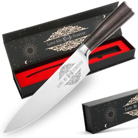 Gifts For Dad, Mom, Wife, Husband 8 Inch Chef Knife For Fathers Day Dad,Valentines Day, Mothers Day Gifts, Japanese 5cr15mov Kitchen Gyuto Chef Knives (Option: Chef Knife for Mon)